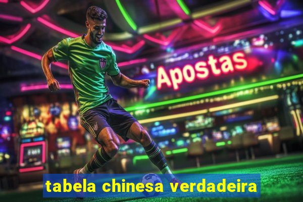 tabela chinesa verdadeira